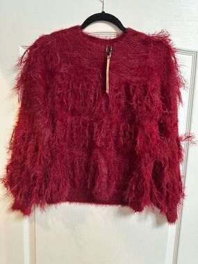 Coco + Carmen Sweater- Cranberry s/m